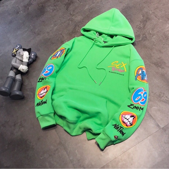 Chrome Hearts green printed hoodie